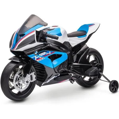 BMW HP4 BLUE - Moto electrique 12V batterie vehicule rechargeable tricycle +3 ans